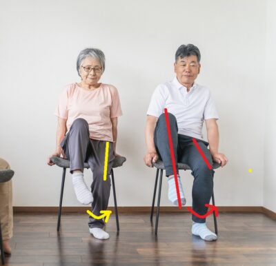 高齢者の運動にみる体の偏り